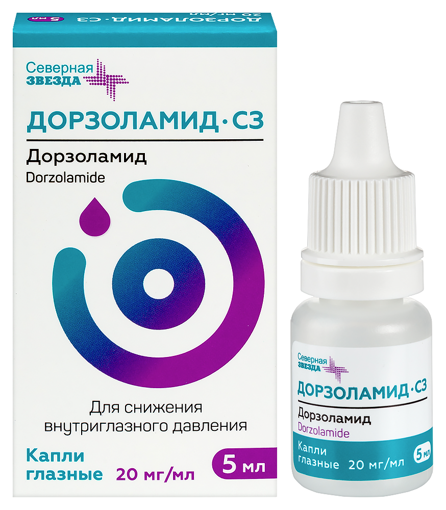 Изображение товара Дорзоламид-СЗ глазные капли 20 мг/мл 5 мл для снижения глазного давления