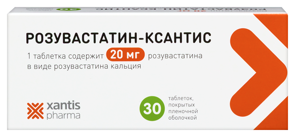 Изображение товара Розувастатин 20 мг 30 таблеток для снижения холестерина и профилактики сердечно-сосудистых заболева Изображение товара Розувастатин 20 мг 30 таблеток для снижения холестерина и профилактики сердечно-сосудистых заболева