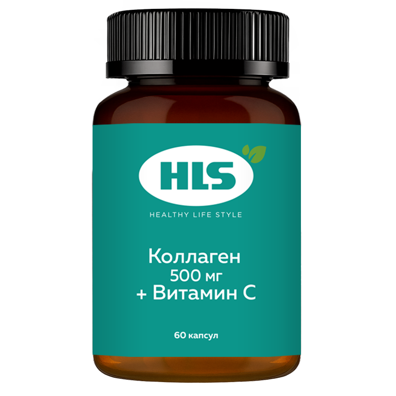Изображение товара Hls коллаген 500 мг + витамин С, 60 капсул по 793 мг - здоровье кожи и суставов