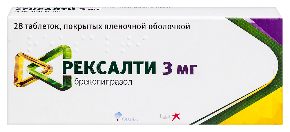 Изображение товара Рексалти 3 мг 28 шт. таблетки для лечения шизофрении