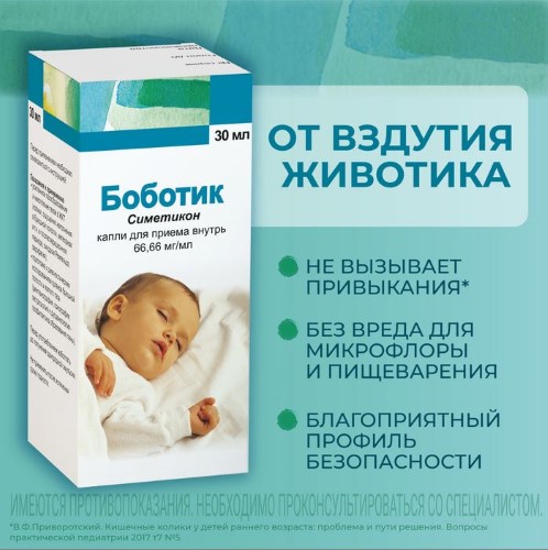 Боботик 0,06666/Мл Флакон Капли Для Приема Внутрь 30 Мл - Цена 480.
