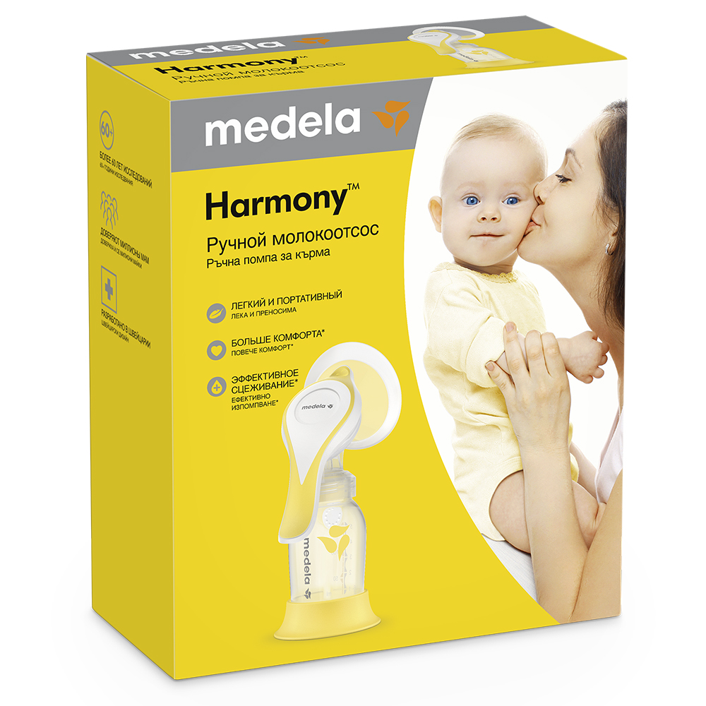 Medela молокоотсос Harmony ручной механический двухфазный с технологией  Flex - цена 2664.40 руб., купить в интернет аптеке в Бугуруслане Medela  молокоотсос Harmony ручной механический двухфазный с технологией Flex,  инструкция по применению