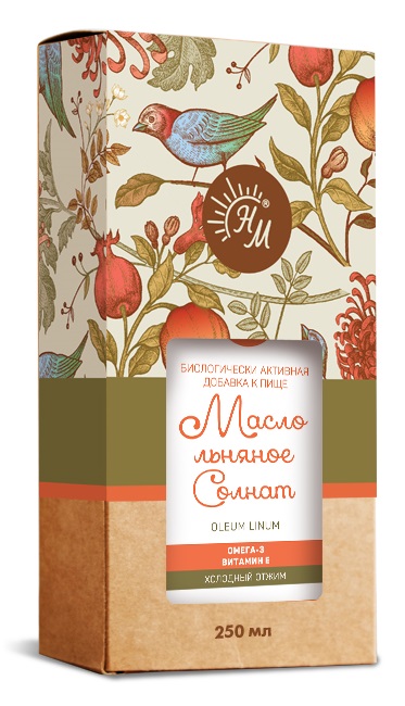 Изображение товара Масло льняное солнат 250 мл