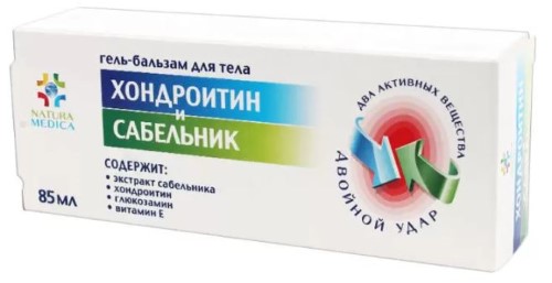 Изображение товара Natura medica гель-бальзам хондроитин и сабельник 85 мл для суставов