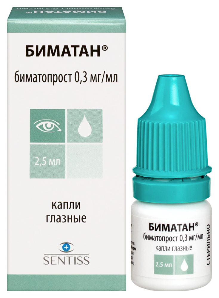 Изображение товара Биматан 0,03% капли глазные 2,5 мл для снижения давления