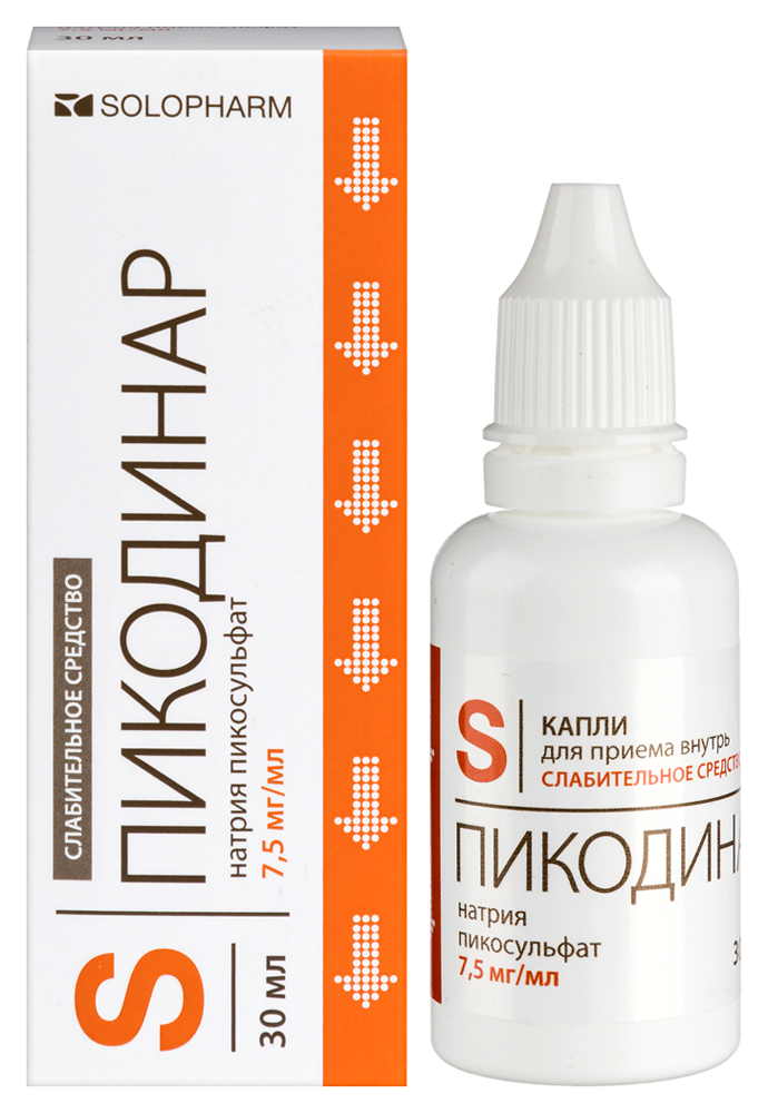 Изображение товара Пикодинар 7, 5мг/мл капли для внутреннего приема 30 мл - эффективное слабительное средство
