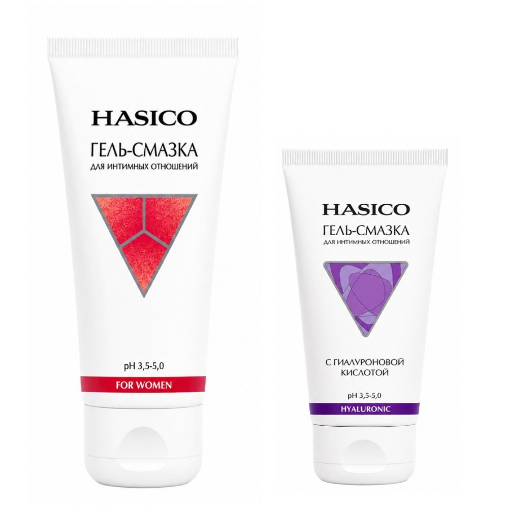 Изображение товара Набор из 2х средств HASICO: гель-смазок лубрикантов for women 100 мл и гель-смазка с гиалуроновой кислотой 50 мл Изображение товара Набор из 2х средств HASICO: гель-смазок лубрикантов for women 100 мл и гель-смазка с гиалуроновой кислотой 50 мл