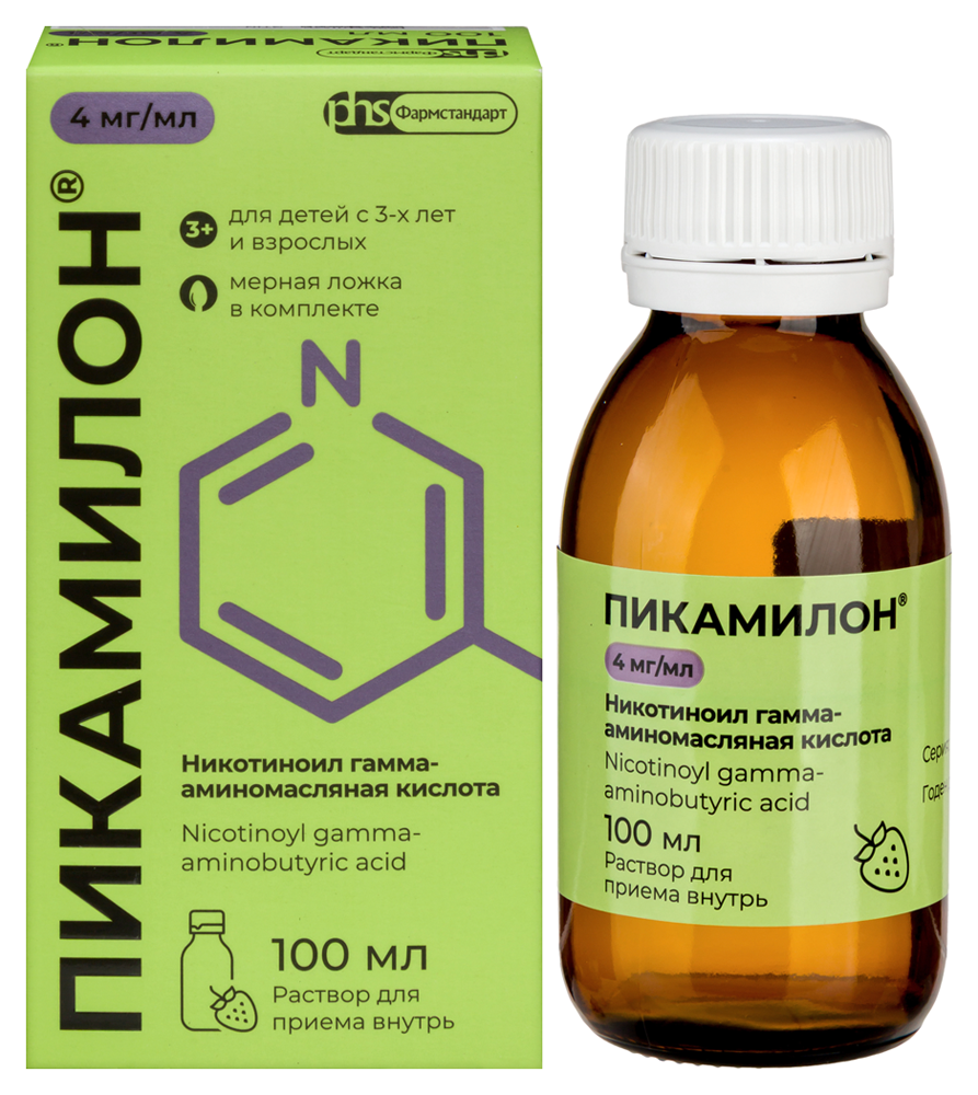 Изображение товара Пикамилон 4 мг/мл раствор для приема внутрь 100 мл - лечение неврологических заболеваний
