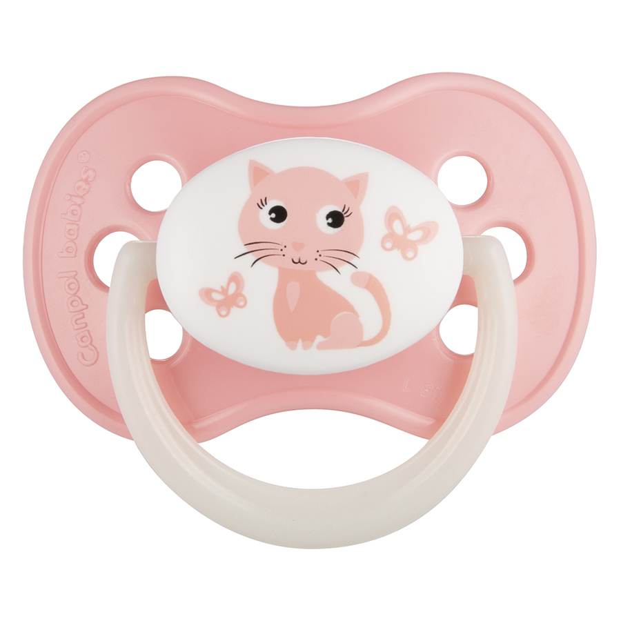 Изображение товара CANPOL BABIES латексная соска-пустышка Animals 0-6 мес розовая
