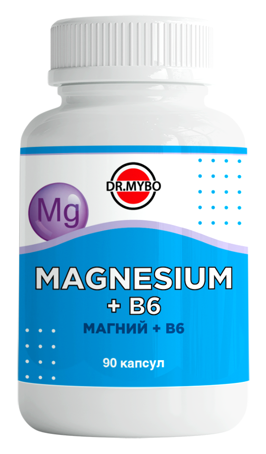 Изображение товара Dr mybo магний+в 6 90 капсул для поддержания здоровья