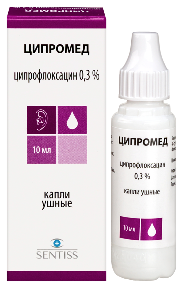 Ципромед 0,3% флакон-капельница капли ушные 10 мл инструкция по применению