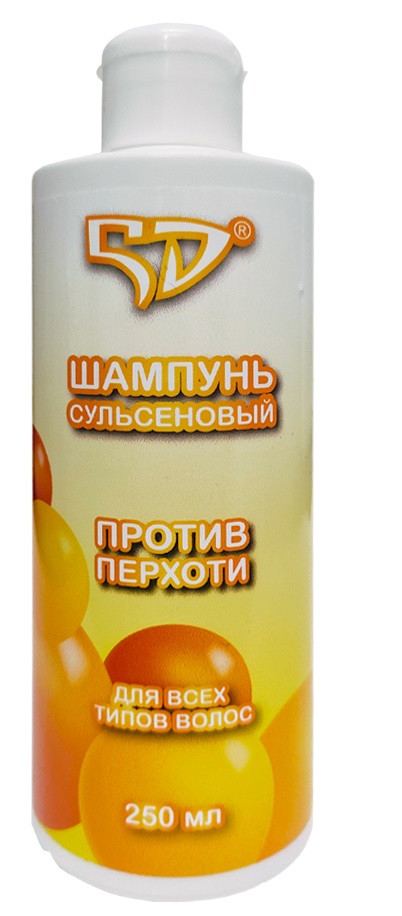 Изображение товара 5D шампунь от перхоти сульсеновый 250 мл для ухода и борьбы с перхотью