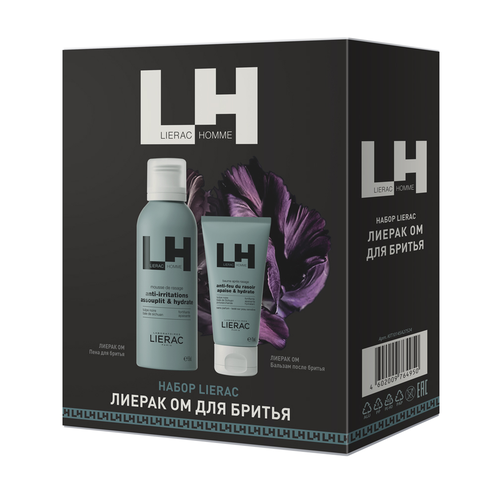 Изображение товара Lierac набор homme/пена для бритья для мужчин 150 мл+бальзам после бритья 75 мл/