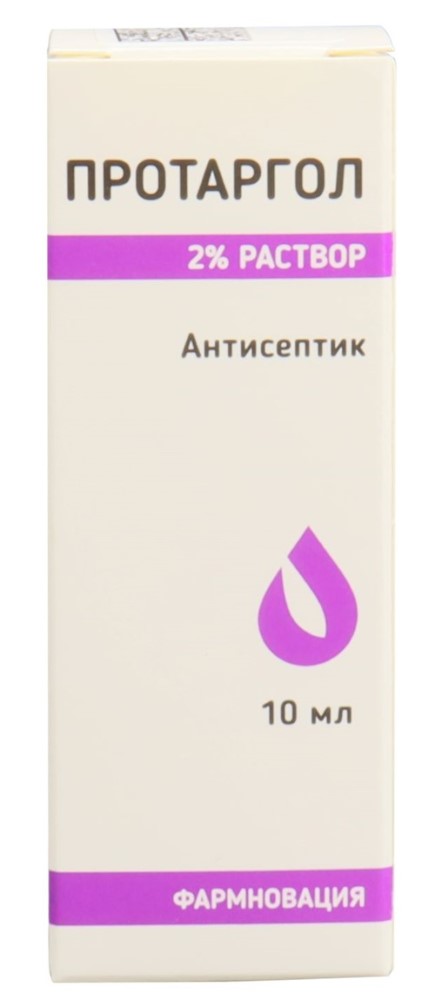 Изображение товара Протаргол 2% раствор фармновация средство дезинф (антисептик) 10 мл