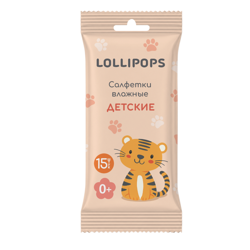 Изображение товара Lollipops салфетки влажные детские 15 шт./эркафарм