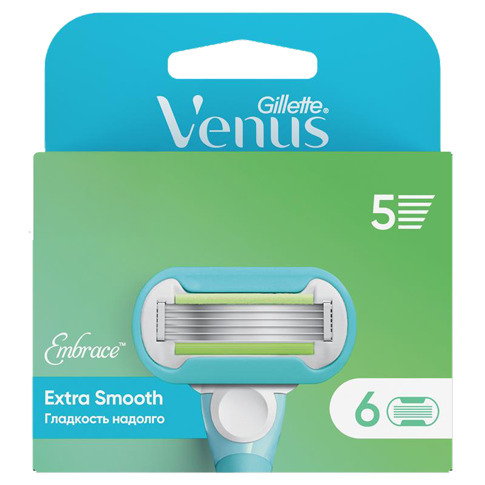 Изображение товара Кассеты Gillette Venus Embrace 6 шт. сменные для бритв женщин