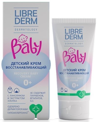 Изображение товара Librederm baby восстанавливающий детский крем с ланолином и экстрактом хлопка 50 мл