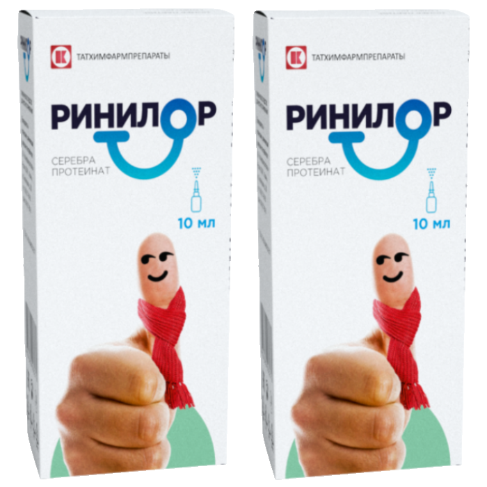 Изображение товара Набор из 2-х уп Ринилор 200 мг 1 таб/ флакон насадка-распылитель