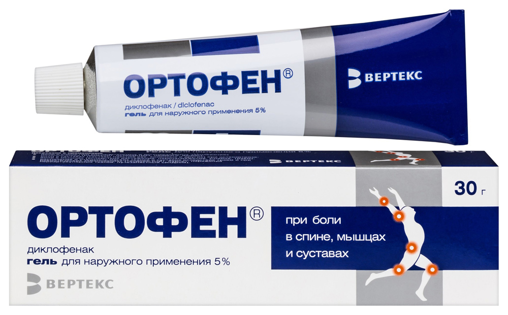Изображение товара Ортофен 5% гель для наружного применения 30 г - обезболивание и противовоспалительное средство