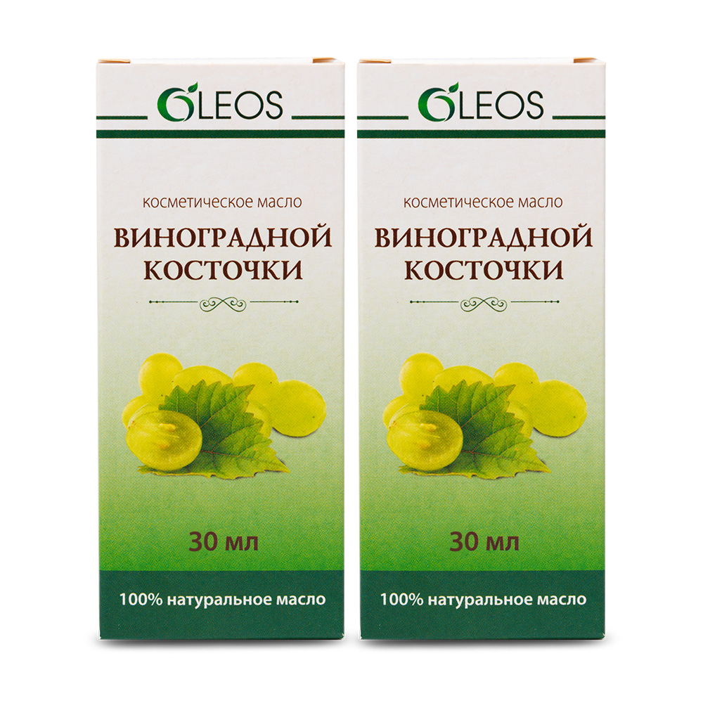 Изображение товара Oleos косметическое масло виноградной косточки 30 мл 2 шт