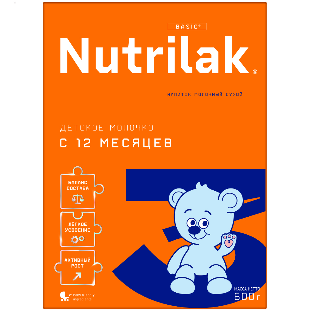 Изображение товара Nutrilak 3 детское сухое молочное питание для детей 1-3 лет 600 гр