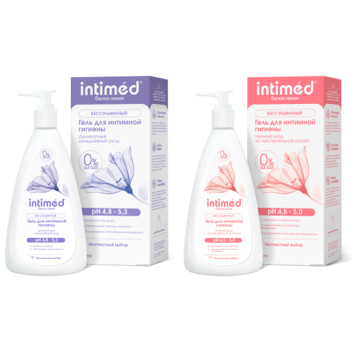 Изображение товара Набор Intimed средства для интимной гигиены: деликатный уход + нежный уход