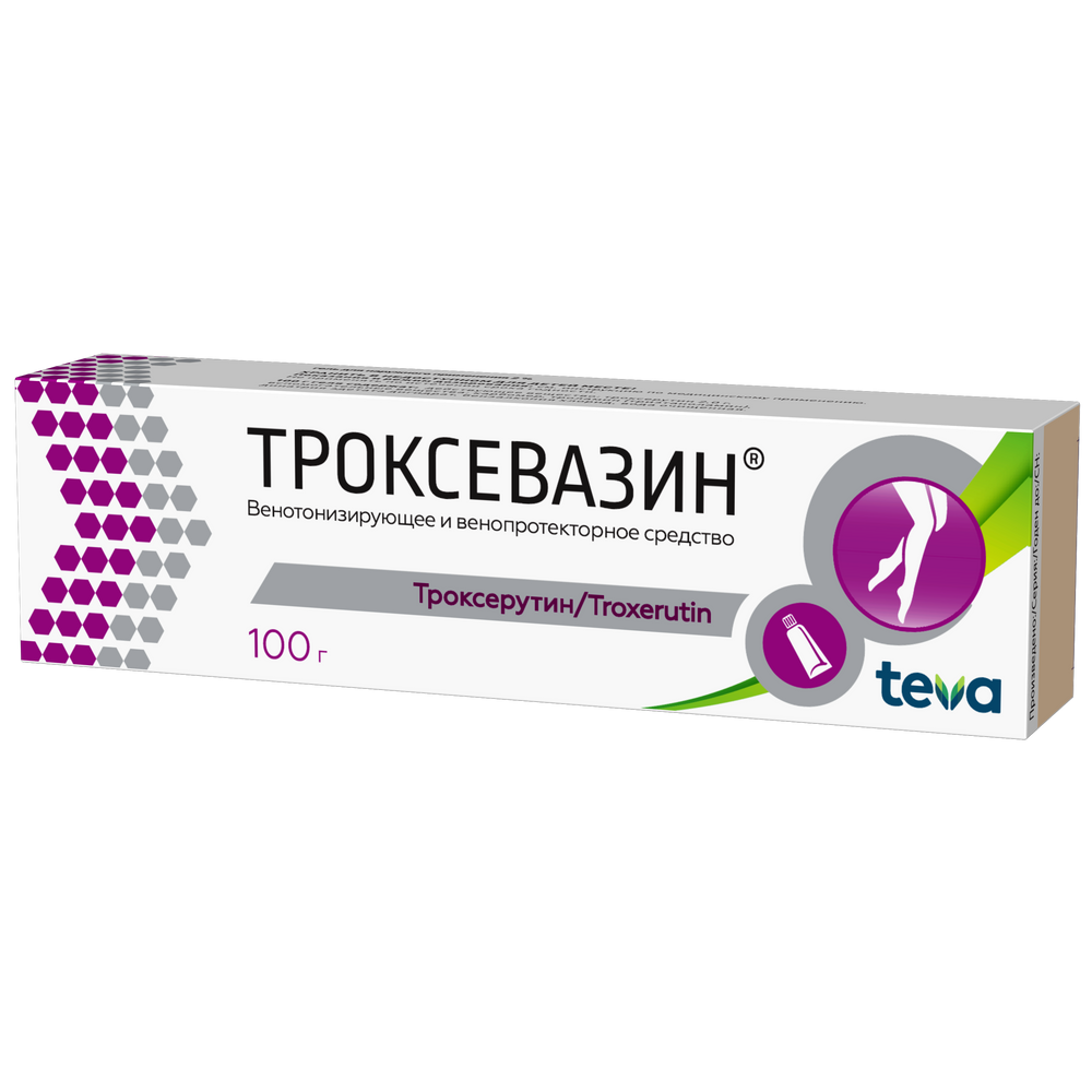 Троксевазин 2% гель для наружного применения 100 гр - цена 718 руб., купить  в интернет аптеке в Москве Троксевазин 2% гель для наружного применения 100  гр, инструкция по применению