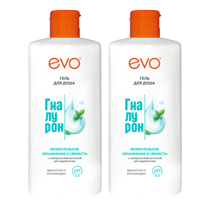 Изображение товара Набор EVO Гель для душа Гиалурон 400мл из 2-х упаковок со скидкой