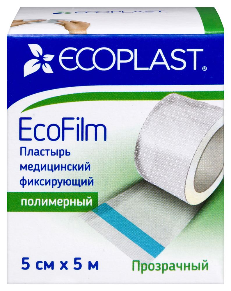 Изображение товара Ecoplast пластырь медицинский фиксирующий полимерный ecofilm 5x5