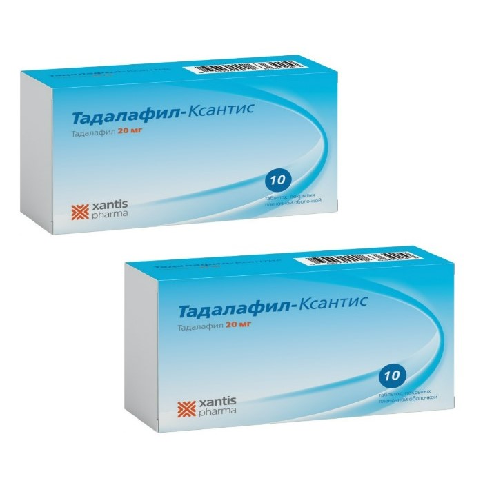 Изображение товара Набор 2-х упаковок Тадалафил-Ксантис 20мг №10 со скидкой!