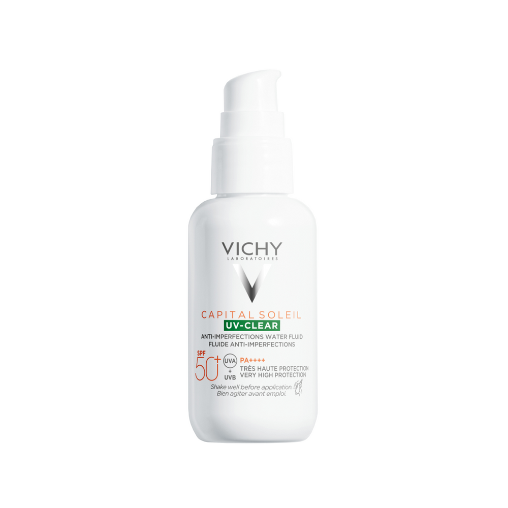 Изображение товара Vichy Capital Soleil UV-Clear SPF50+ солнцезащитный флюид для лица 40 мл Изображение товара Vichy Capital Soleil UV-Clear SPF50+ солнцезащитный флюид для лица 40 мл