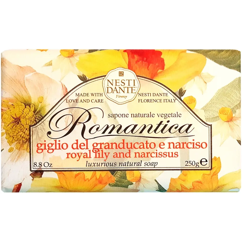 Изображение товара Мыло Nesti dante romantica королевская лилия и нарцисс 250 гр для ежедневного ухода Изображение товара Мыло Nesti dante romantica королевская лилия и нарцисс 250 гр для ежедневного ухода