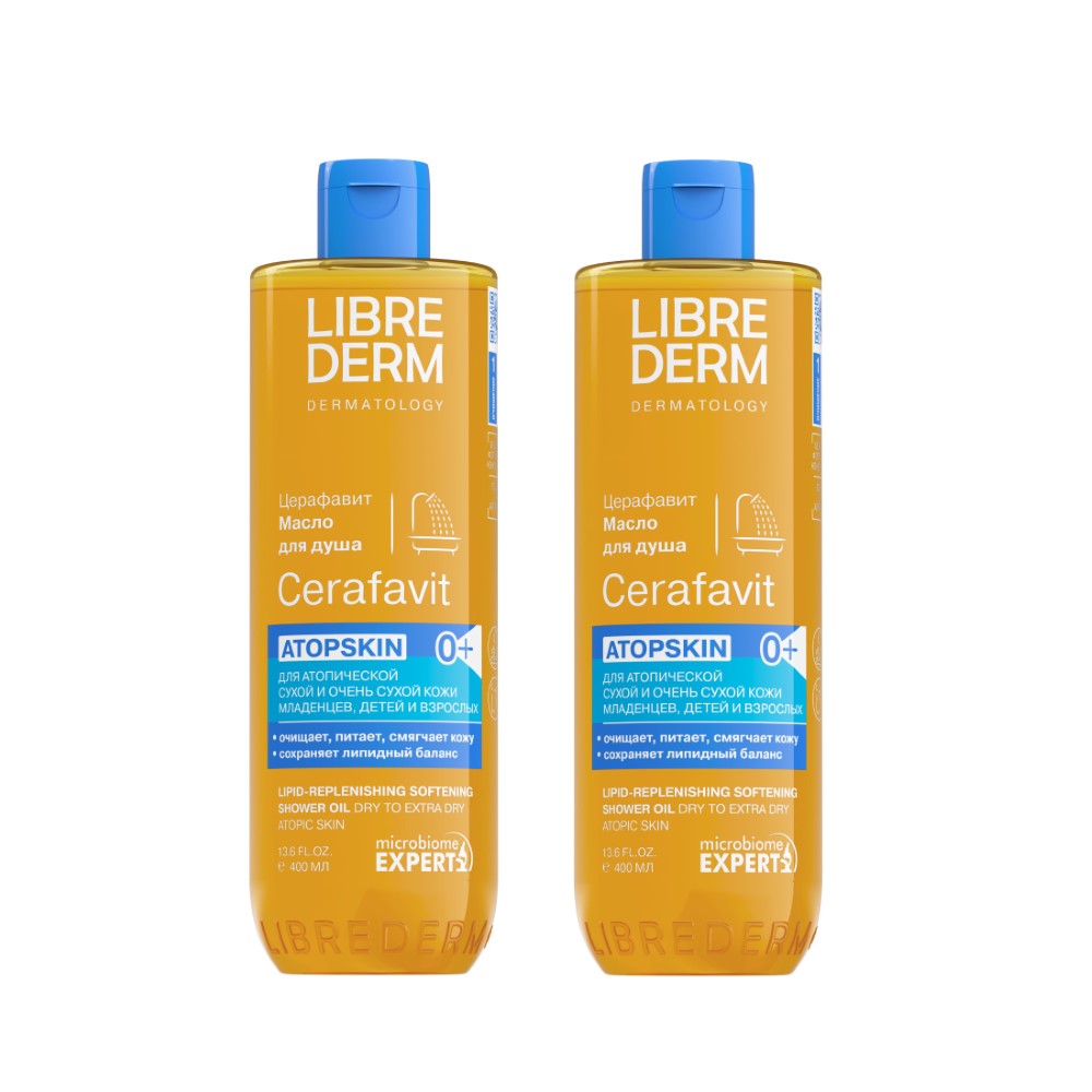 Изображение товара Набор 1+1 Librederm Церафавит масло для душа с церамидами и пребиотиком 400мл