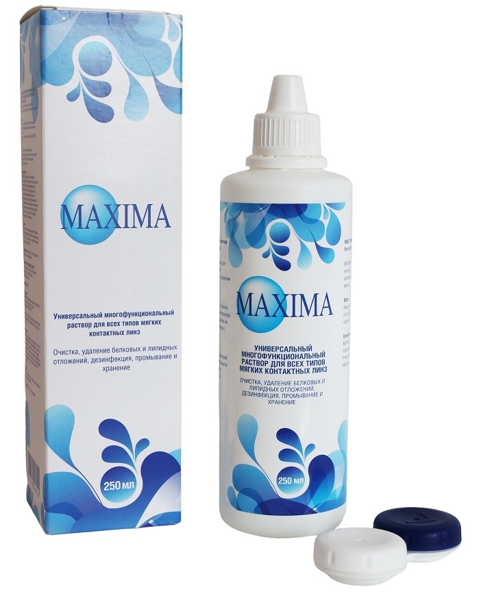 Изображение товара Maxima раствор для линз 250 мл+контейнер