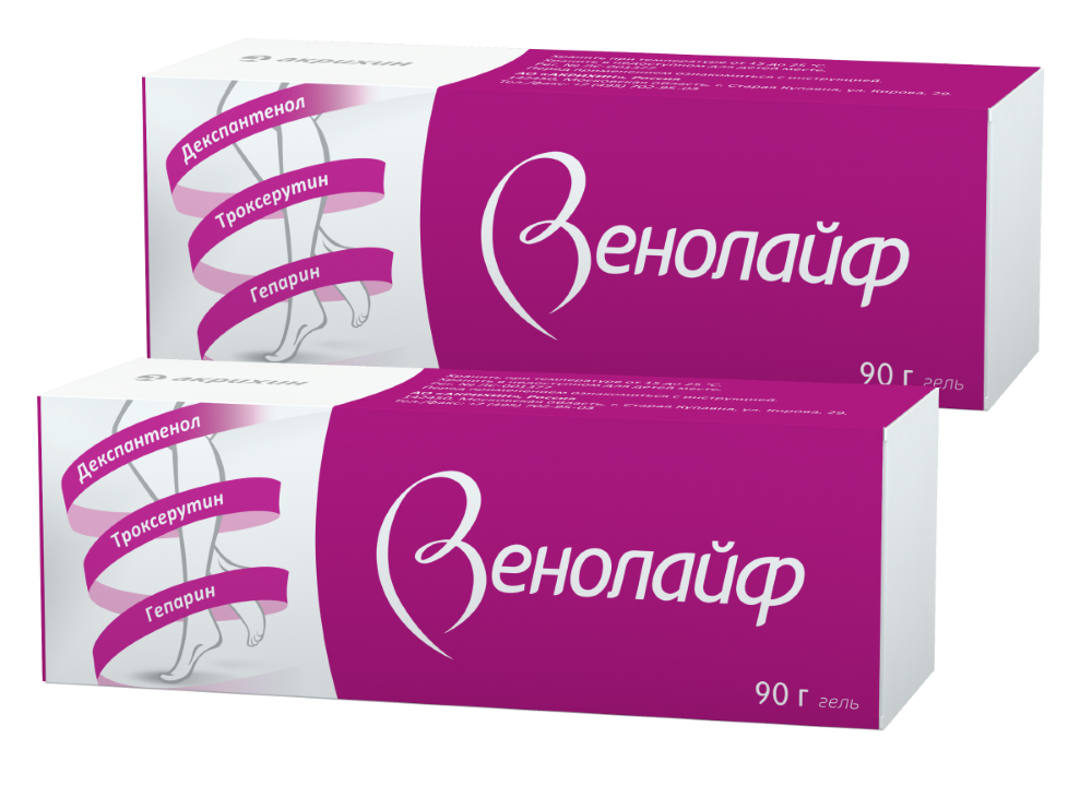 Изображение товара НАБОР ВЕНОЛАЙФ 0,25%+5%+2% 90,0 ГЕЛЬ Д/НАРУЖ ПРИМ закажи 2 упаковки со скидкой 350 рублей