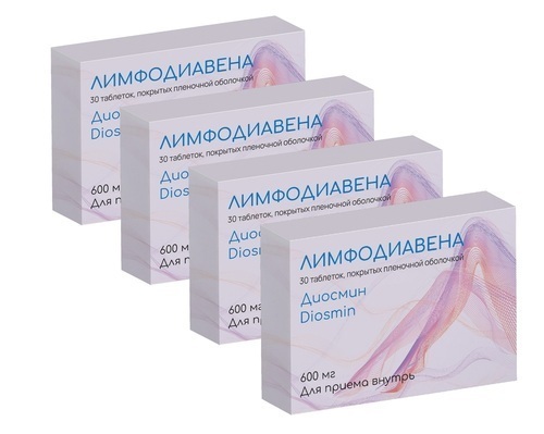 Изображение товара Набор для вен (Варикоз, Геморрой)  - Лимфодиавена 0,6 N30 4 уп. по специальной цене