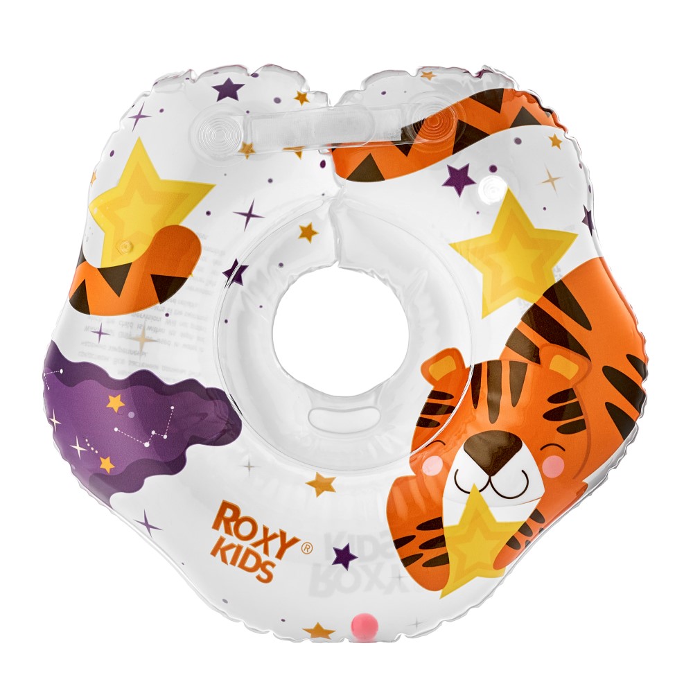 Roxy-kids круг на шею для купания малышей tiger 0+/rn-009 - цена 323.30  руб., купить в интернет аптеке в Медвежьегорске Roxy-kids круг на шею для  купания малышей tiger 0+/rn-009, инструкция по применению