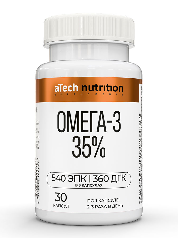 Изображение товара Atech nutrition омега-3 35% 30 шт. капсулы массой 1350 мг