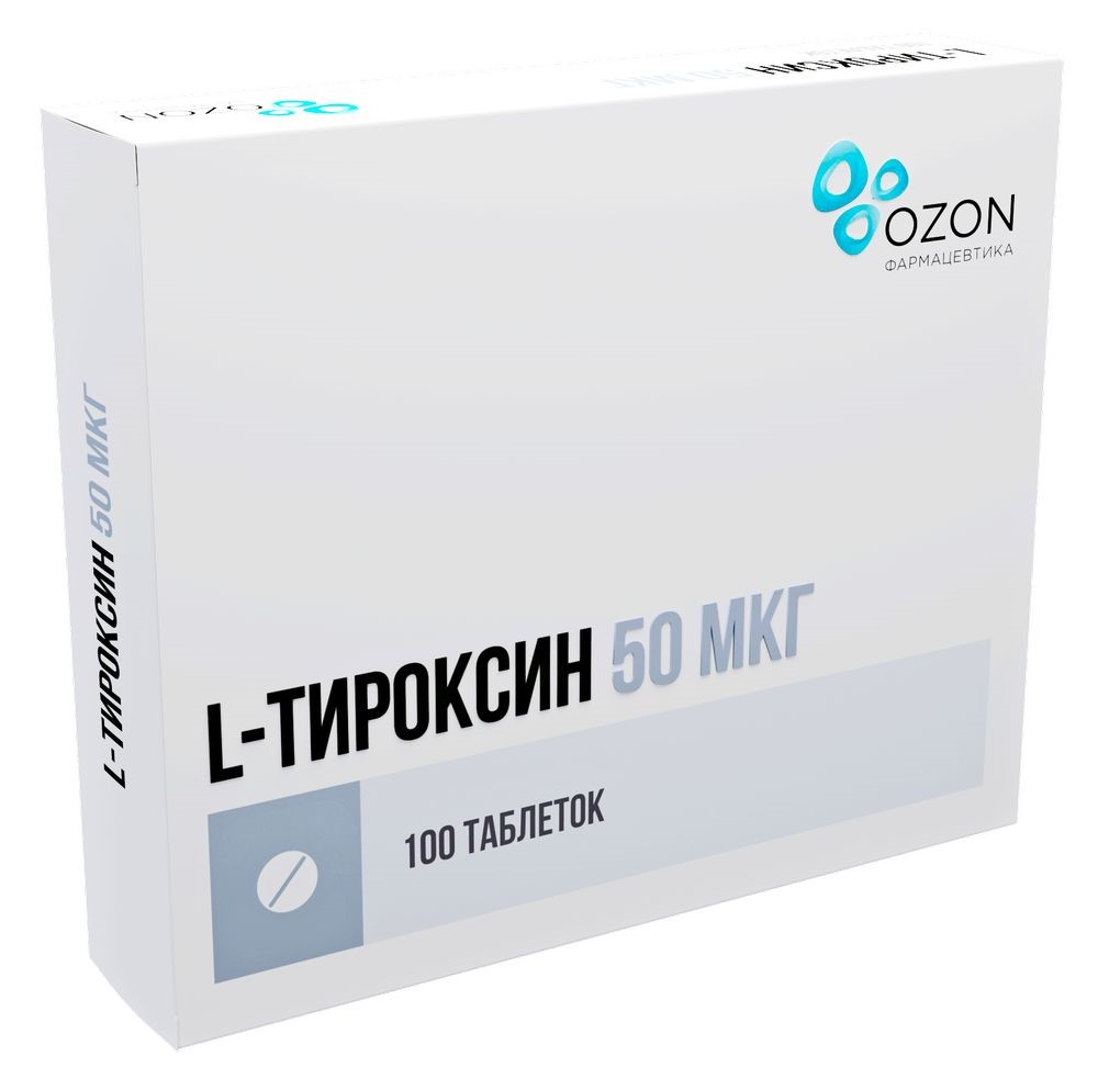 L-тироксин 50 мкг 100 шт. таблетки - цена 82.80 руб., купить в интернет  аптеке в Себеже L-тироксин 50 мкг 100 шт. таблетки, инструкция по применению