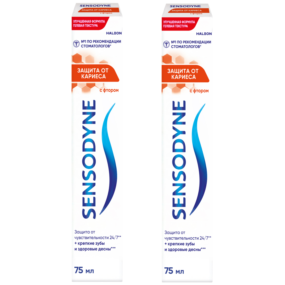 Изображение товара Набор из 2-х уп Sensodyne зубная паста от кариеса с фтором 75 мл со скидкой Изображение товара Набор из 2-х уп Sensodyne зубная паста от кариеса с фтором 75 мл со скидкой