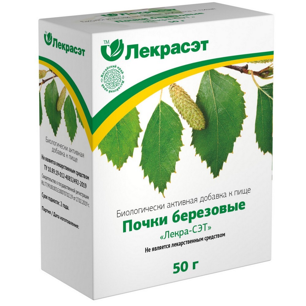 Изображение товара Березовые почки-лекра сэт 50 гр - БАД с флавоноидами