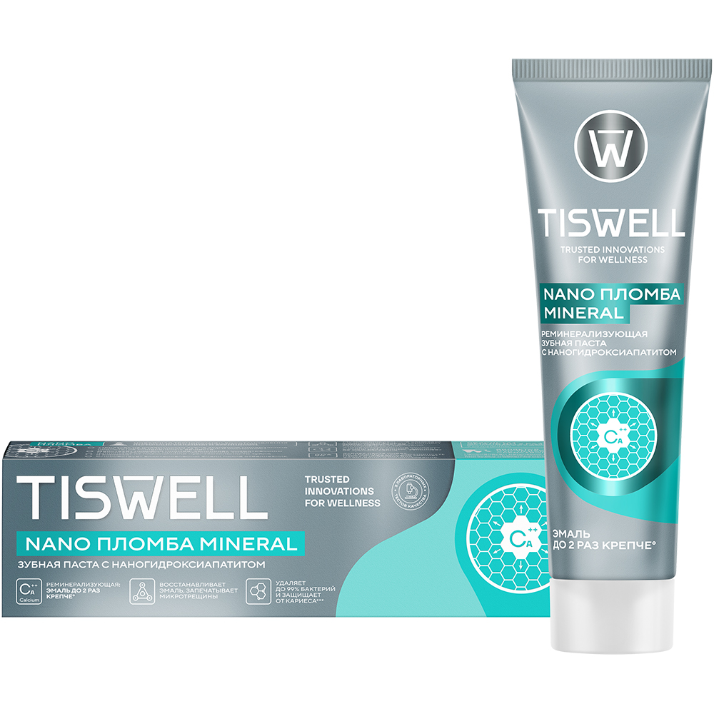 Изображение товара Tiswell зубная паста реминерализующая с наногидроксиапатитом 110 гр