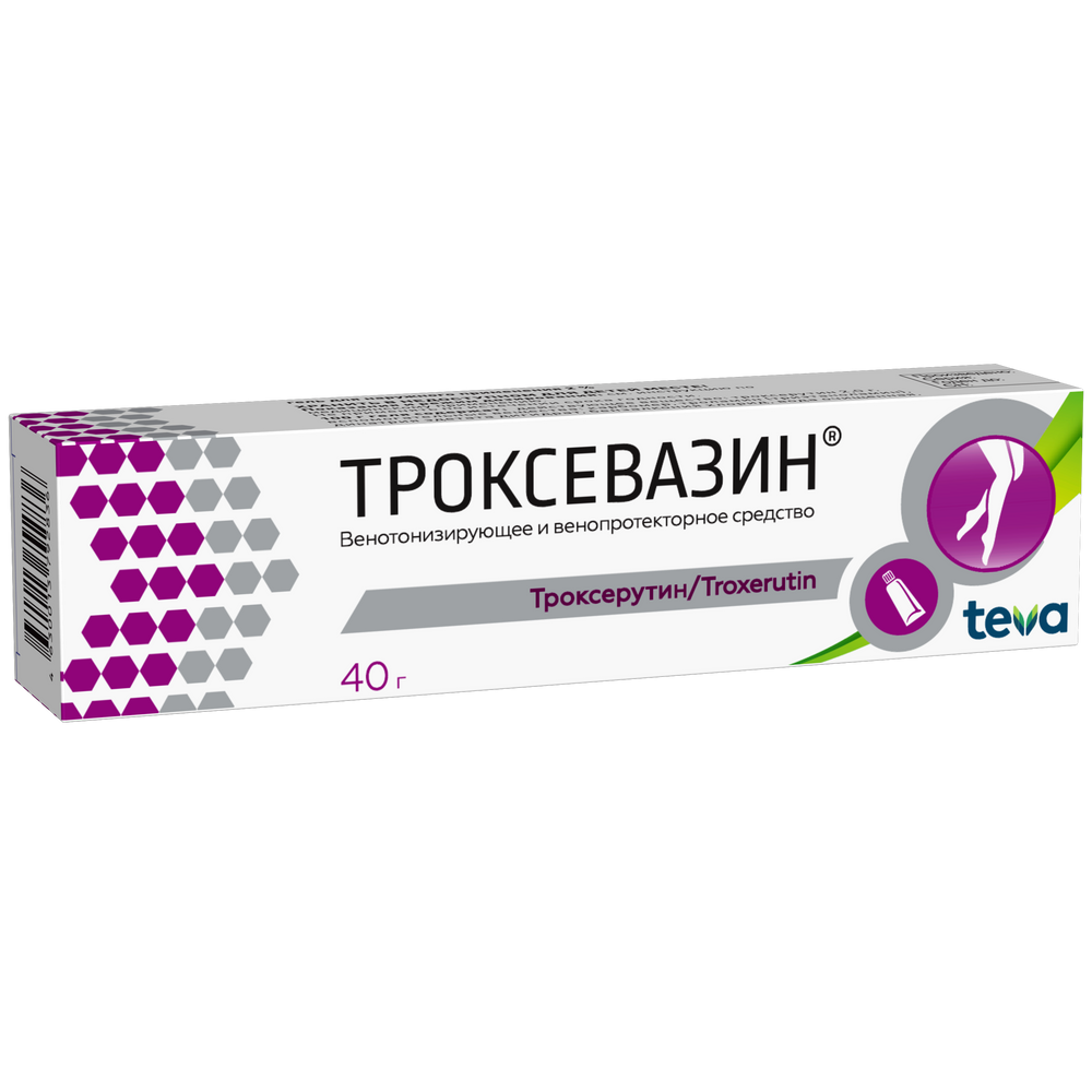 Троксевазин 2% гель для наружного применения 40 гр - цена 407 руб., купить  в интернет аптеке в Москве Троксевазин 2% гель для наружного применения 40  гр, инструкция по применению