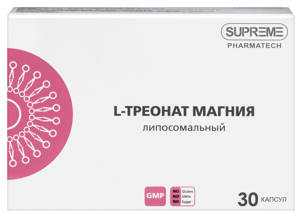 Изображение товара Липосомальный l-треонат магния 30 шт. по 948 мг капсулы