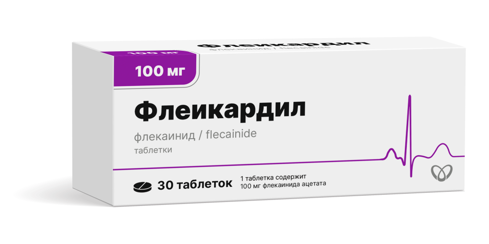 Изображение товара Флеикардил 100 мг 30 таблеток для профилактики и лечения сердечных нарушений