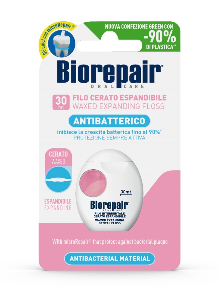 Изображение товара Biorepair вощеная зубная нить для межзубной гигиены 30 м