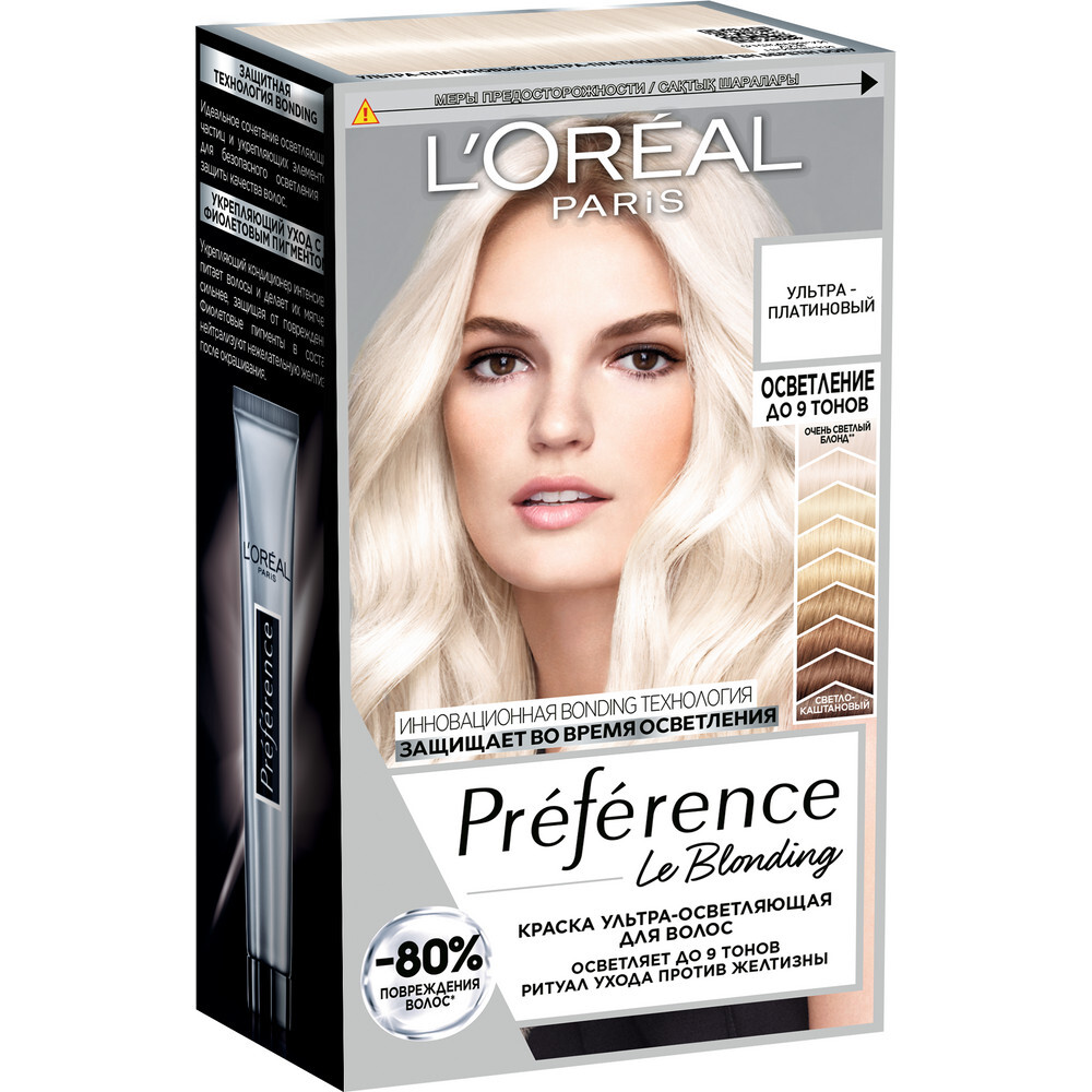 Изображение товара Loreal paris preference краска ультра-осветляющая для волос в наборе оттенок/ультра-платиновый/