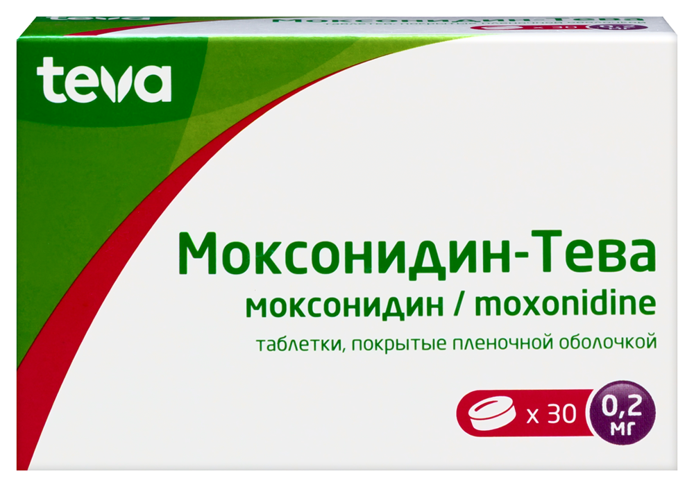 Моксонидин-тева 0,2 мг 30 шт. таблетки, покрытые пленочной оболочкой инструкция по применению