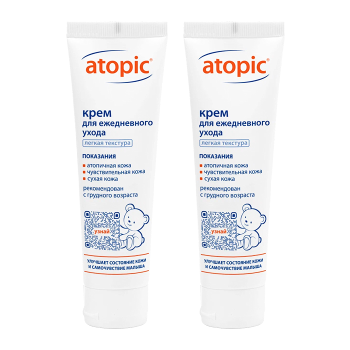 Изображение товара Набор для атопиков: Atopic Крем 100 мл из 2-х упаковок по выгодной цене Изображение товара Набор для атопиков: Atopic Крем 100 мл из 2-х упаковок по выгодной цене