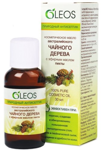 Изображение товара Oleos масло австралийского чайного дерева+пихта природный антисептик 30 мл/флакон-капельница